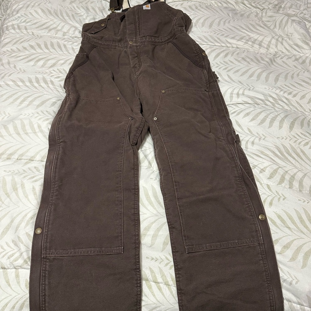 Carhartt Brown Women’s Duck Bib Overalls - Picture 4 of 9
